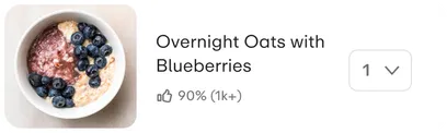 Overnight oats with blueberry