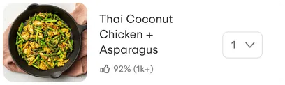 Thai coconut chicken and asparagus
